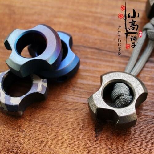 Titanium Bottle Opener DIY Paracord Lanyard Knife Beads Pendant Zip Pull