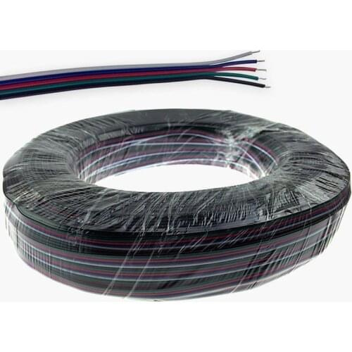 300M 3X100M 5Pin 22AWG LED RGBW Extension Cord Wire Cable For 5050 LED RGBW RGBCW Strips