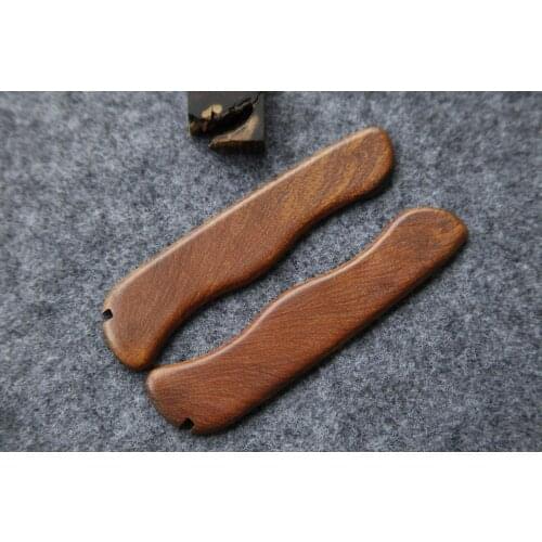 Hand Made Desert IronWood Scales with Tweezer and Toothpick Cut-Out for 111mm Victorinox Swiss Army Knife