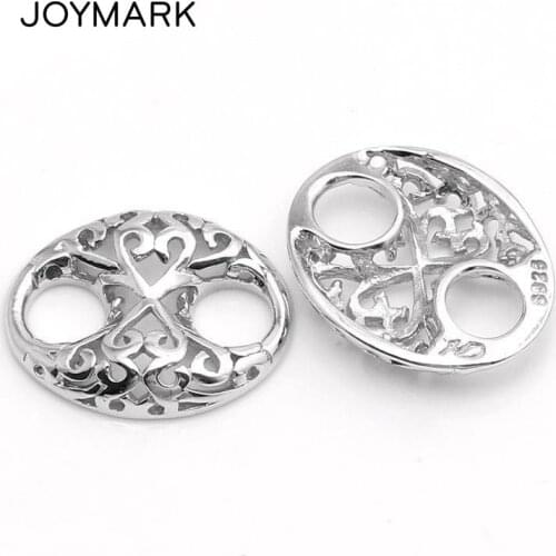 11x14mm 925 Sterling Silver End Bead Cap Buttons Vintage Ethnic Beaded Wrap Bracelet Button Clasp Jewelry Accessories SCPB311