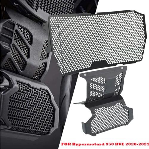 Motorcycle Oil cooler Guard Grill Engine Radiator Guard Protector Grille Cover For Ducati Hypermotard 950 RVE 2020 2021 SP 2019