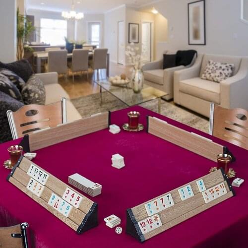 101 Rummy Okey Light Wood - Plastic Game Set, for Adults and Kids, Perfect for Game Nights, Team, Get Together, Outdoor, Indoor