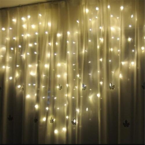 2*1.5m 124 LEDs Love Heart Lights string AC220V Curtain Fairy Lights Wedding Valentine\s Day Garland Decor