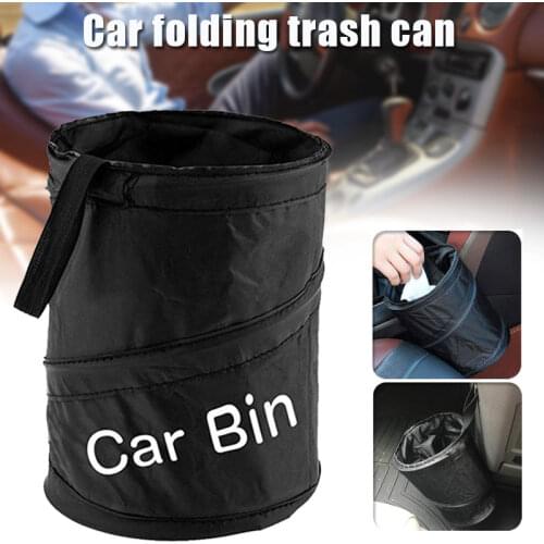 2020 Foldable Car Trash Can Bin Auto Car Accessories Organizer Garbage Trash Can Car Storage Pocket CSL88
