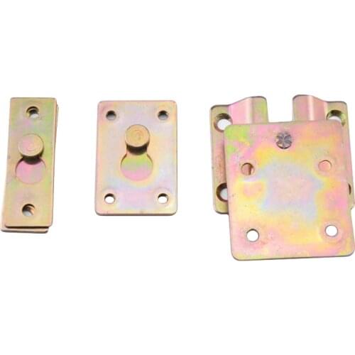 4Set Color-zinc Plating Bed Hinge Furniture Fixed Bed Connection Mini Bed Hook Furniture Accessories Wood Bed Buckle