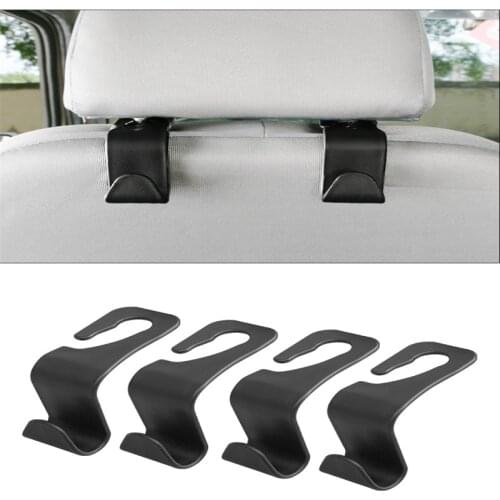 4Pcs Portable Car Storage Hook Strong Load Bearing Removable Auto Interior Hanger Clothes Garbage Bag Holder for Travel Camping