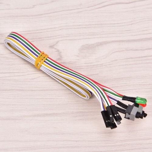 68CM ATX PC Compute Motherboard Power Cable 2 Switch On/Off/Reset with LED Light Drop Shipping