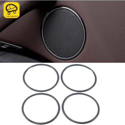 CarManGo Car Accessories Door Speaker Cover Circle Ring Frame Sticker Trim Interior Decoration for BMW X3 G01 X4 G02 2018-2020