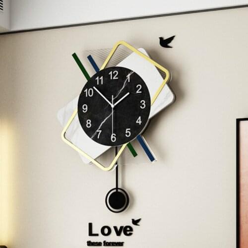 Large Creative Silent Wall Clock Modern Design Living Room Nordic Wall Clock Pendulum Luxury Relogio De Parede Wall Watch BA60WC