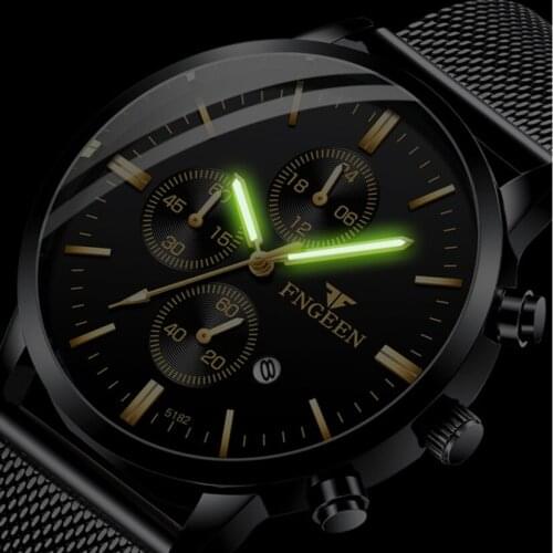 New Top Brand Mens Watches Chronograph Quartz Watch Men Stainless Steel Waterproof Sports Clock Watches Business Reloj Hombre
