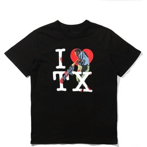 Summer T-shirts Men/Women Hip Hop I Love TEXAS Chainsaw Massacre Print Brand Male Tshirt Streetwear t shirts Short Sleeve Tops