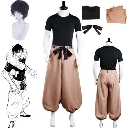 Anime Jujutsu Kaisen Touji Fushiguro Cosplay Costume Top Pants Outfits Halloween Carnival Suit Free Shipping
