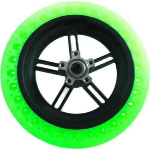 8.5 Inch M365 Rim with 8 1/2*2 Pattern Honeycomb Solid Tire Wear-Resistant Shock-Absorbing Pattern Fluorescent Green Tyre
