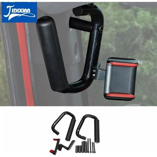 JIDIXIAN Armrests for Wrangler JK Car Front Grab Handle With Mobile Phone Holder for Jeep Wrangler JK 2007-2017 Accessories