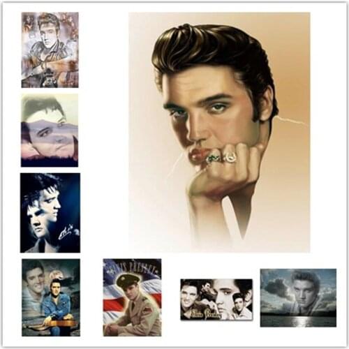 Full New 2020 square&round 5D DIY Diamond Embroidery 5D Diamond painting Elvis Cross Stitch 3D Pictures of Rhinestone mosaic