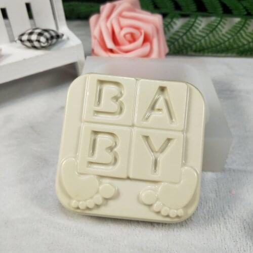 QT0265 PRZY Silicone Mold Baby Feet Molds Foot Pattern Soap Molds Gypsum Chocolate Candle Molds Soap Mould Clay Resin