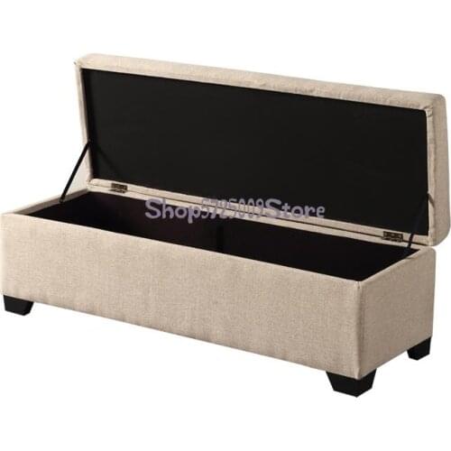 Removable and washable fabric rectangular small sofa stool storage try changing shoes stool bench clothing store long storage be