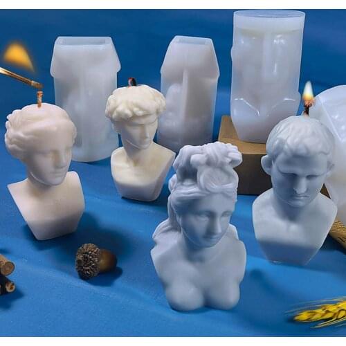 Human Half Statue Candle Silicone Mold DIY Home Decoration Molds Candle Making Gifts Craft Home Decor Supplies
