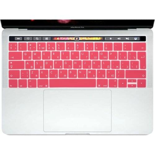 Silicone Keyboard Cover Skin Release 2016/2017/2018 For Macbook Pro 13"A1706 Pro 15"A1707 A1989 A1990 Touch Bar Euro Uk Russian