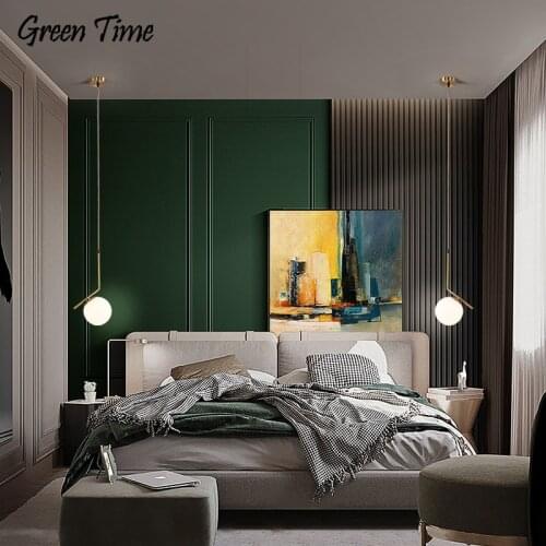 Modern Led Hanging Pendant Lamp Bedside Light For Living room Bedroom Dining room Kitchen Decorate Pendant Light Gold Fixtures