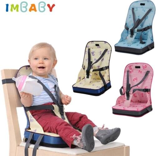 IMBABY Baby Dining Chair Bag Baby Portable Seat Fabric Infant Travel Foldable Safety Belt Feeding High Chair kids Chair Cushion