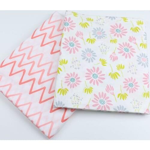 235x50cm Fresh garden floral sun flower Twill Cotton Fabric DIY Childrens Wear Cloth Make Bedding Quilt Decoration Home 260g/m