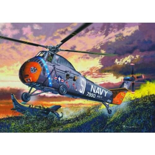 Trumpeter 64002 1/350 H-34 US Navy Rescue Helicopter Aircraft Model Kit TH09062-SMT6