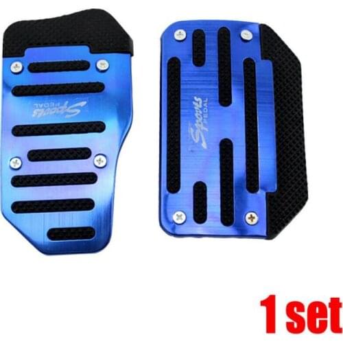 Universal Blue/Red Non-Slip Automatic Gas Brake Foot Pedal Pad Cover Accessories Kit Car Fuel Gas Brake Pedal Cover Trim