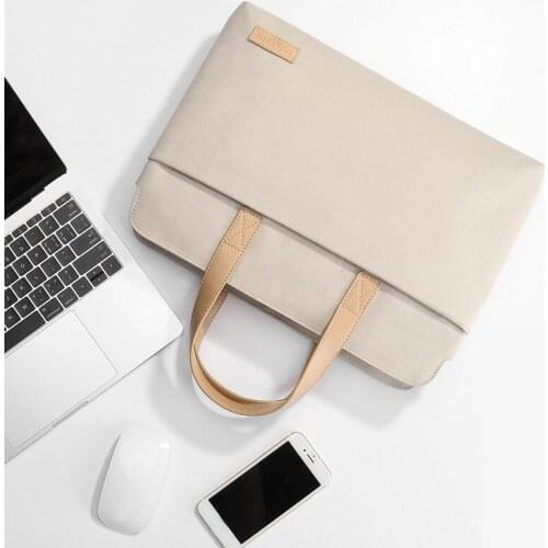 Waterproof Briefcase Laptop Bag Portable Document Storage Pouch Office Business Tote Household Travel Gadgets Organize Handbag