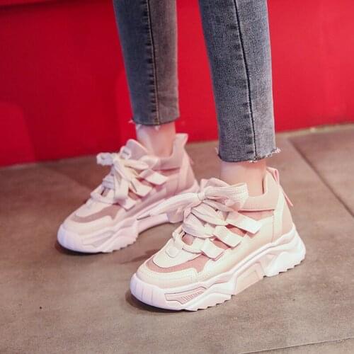 Women Casual Shoes Platform Flats Chunky Shoes Luxury Brand Breathable Mesh Sneakers for Women Comfortable Female Shoe Mujer