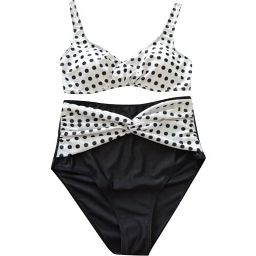 Swimsuits Women 2021 Plus Sizes Dots Bikini Sets Two Piece Swimsuits Swimwear Beach Suit Large Size Bikini