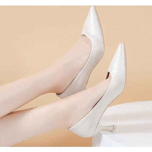 6cm Ol Office Lady Shoes Woman High Heels Dress Shoes Basic Pumps Pointed Toe Boat Shoes Wedding Shoes Bridal Stilettos 9336G