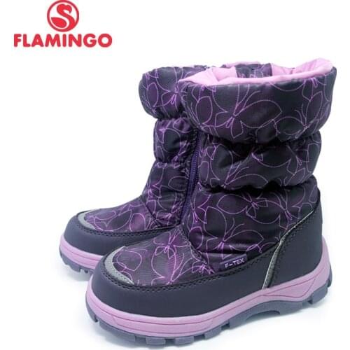 FLAMINGO Winter Wool Keep Warm Shoes Anti-slip Children High Quality Snow Boots for Girl Size 27-32 Free Shipping 202M-G5-2018