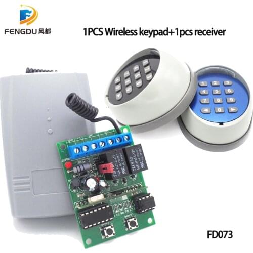 1 pair wireless receiver with Door Access Control System 433.92MHZ Wireless Keypad used for Automatic Door