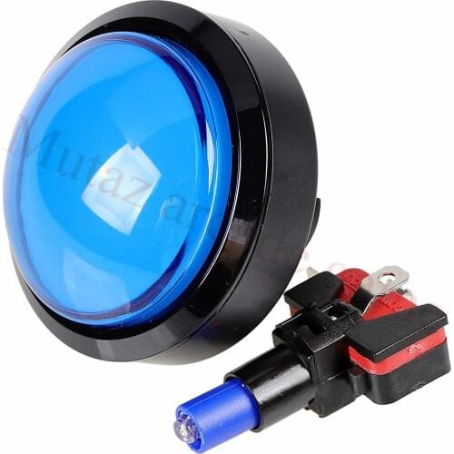 1PC Arcade Button 5 Colors LED Light Lamp 60MM Convexity Big Round Arcade Video Game Player Push Button Switch