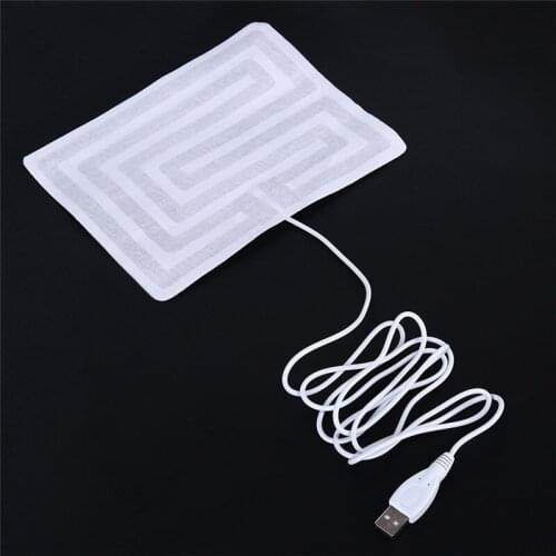 1pc Winter 5V USB Heated Socks Carbon Fiber Pads Electric Heated Warm Arm Hands Waist Heated Gloves 14*17.5CM