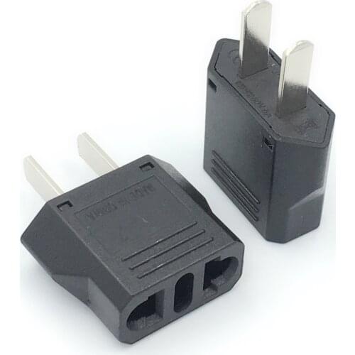 10pcs EU European Brazil To US JP Travel Plug Adapter 2 Pin Japan American US USA AC Plug Power Adapter Outlet Electrical Socket