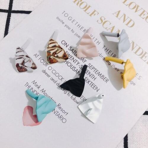 10 pieces Spring and summer Morandi color personality spray triangle earrings ear needle diy earrings material Accessories