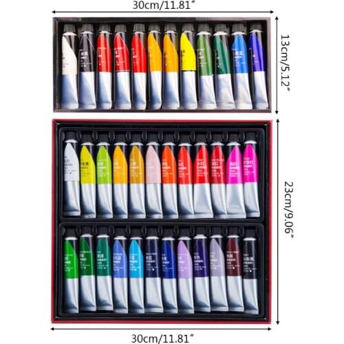 12/24 Colors Professional Acrylic Paint 20ml Drawing Painting Pigment Hand-paint 24BB
