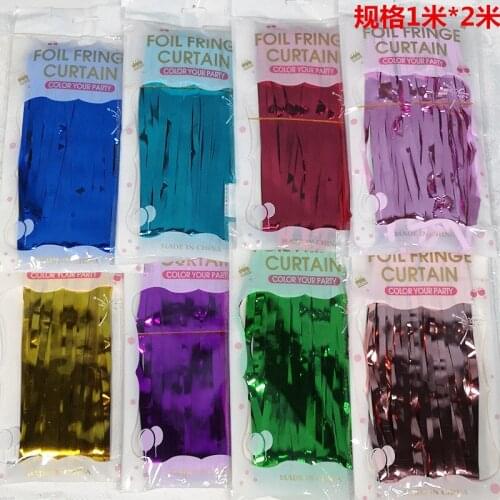 1x2meters Foil Fringe Metallic Curtain Tinsel Backdrop Shimmer Foil Rain Curtain for Birthday Party Photo Backdrop Wedding