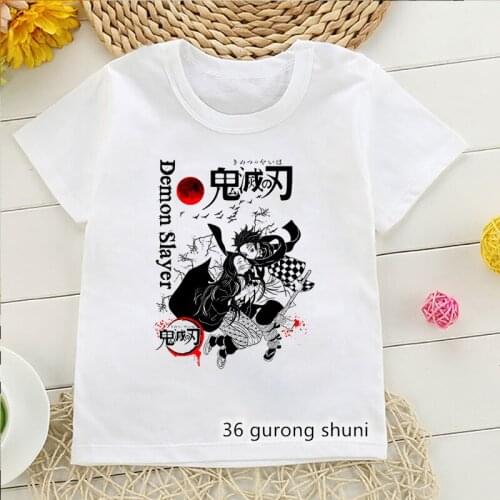 2021 Kawaii Nezuko Shirts Demon Slayer T Shirt аниме Anime Clothes Boys Girls T-Shirt Cartoon Print Kids Clothes Harajuku Tops