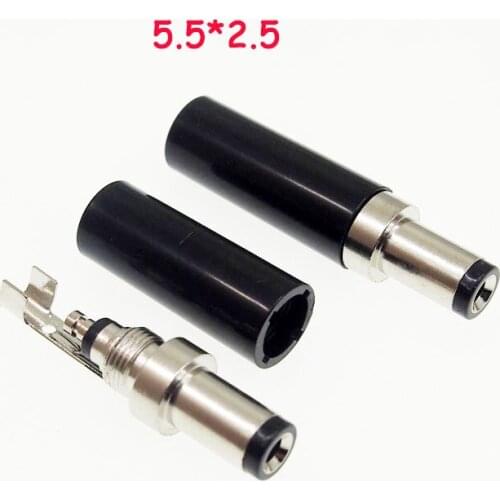 25set/lot Pure copper nickel plated DC plug 5.5 * 2.5 / 5.5 * 2.1 / 4.0 * 1.7 / 3.5 * 1.35