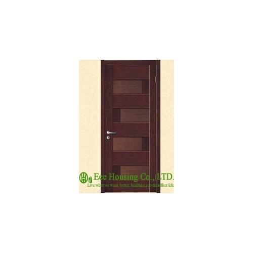 40mm thickness Timber veneer door for residential villa, Swing type door, inward & outward opening entry door, MDF Timber door