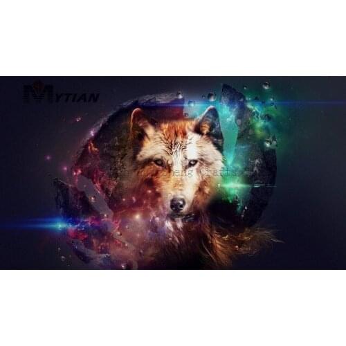 Wolf Diamond Painting Full Drill Cross Stitch Universe Outer space Diamond Embroidery Mosaic Handicrafts MYTIAN Diamond Painting