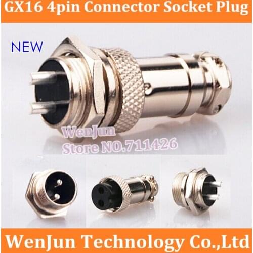 Free Shipping NEW GX16 GX 16 2 Pin 2p Connector Connectors Socket Aviation Plug 16mm Male & Female