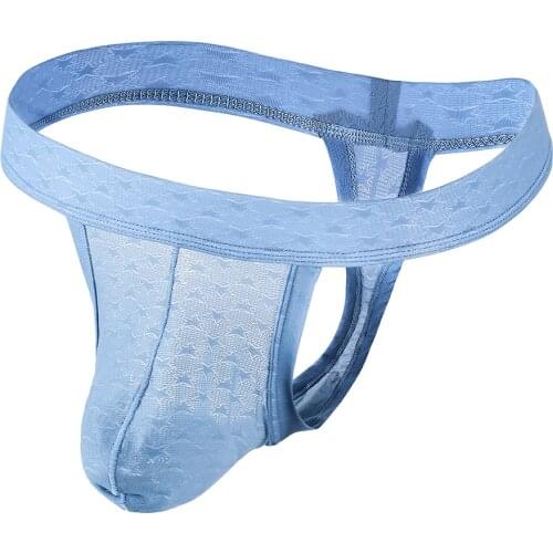 Big String Thong Wide Waist Belt Men Penis Pouch Underwear Breathable Gay Sexy Bikini Briefs Breathable Underpants Male T-Back