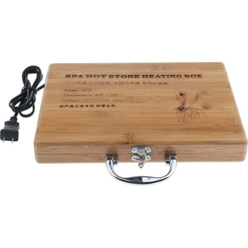 Spa Massage Hot Stone Heater, Professional Hot Stone Warmer Box Case, Portable Spa Rock Heating Device, Can Hold 16 Pcs Rocks