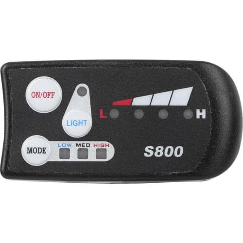 Electric Bicycle Display S800 Button Speed Shifter Control Panel Display 36V/48V Connect E-bike Headlight and Controller