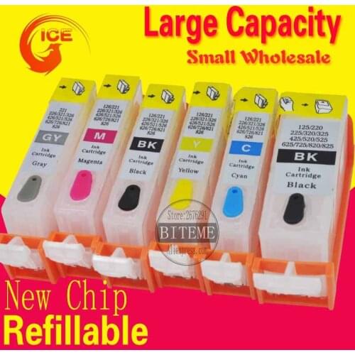For Canon MG6140 MG6240 MG8140 MG8240 MG 6140 6240 8140 8240 Pixma Printer Reusable Ink Cartridges Refillable PGI-425 PGI425