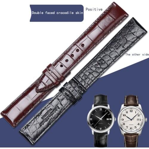 Famous Brand Double faced Crocodile Skin Custom Strap Leather for Men and Women Longines Vacheron Constantin blue balloon /IWC
